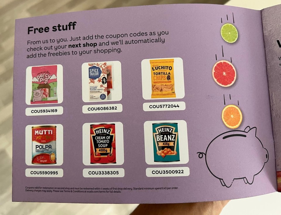 The savvy shopper used coupons she spotted in Ocado's magazine