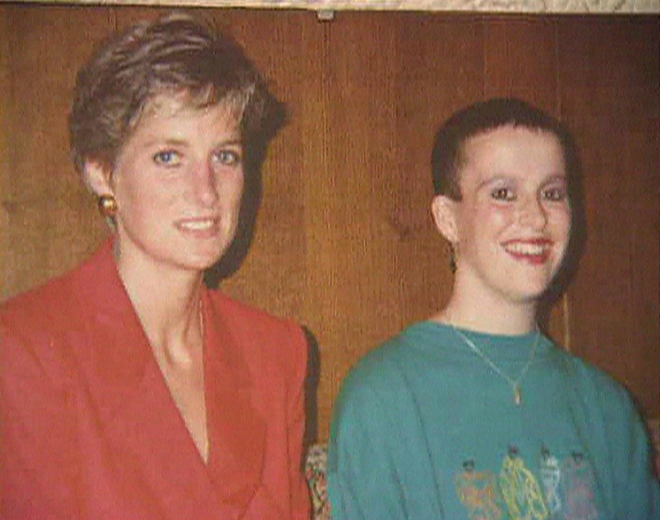 Louise also met Princess Diana in 1991