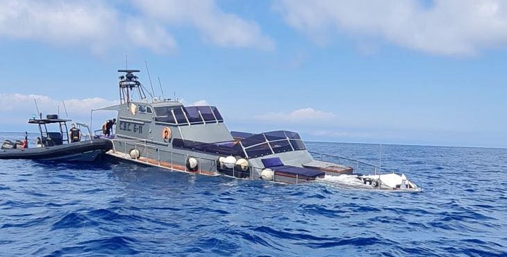 The yacht used by Princess Diana during her last summer sunk in the Mediterranean