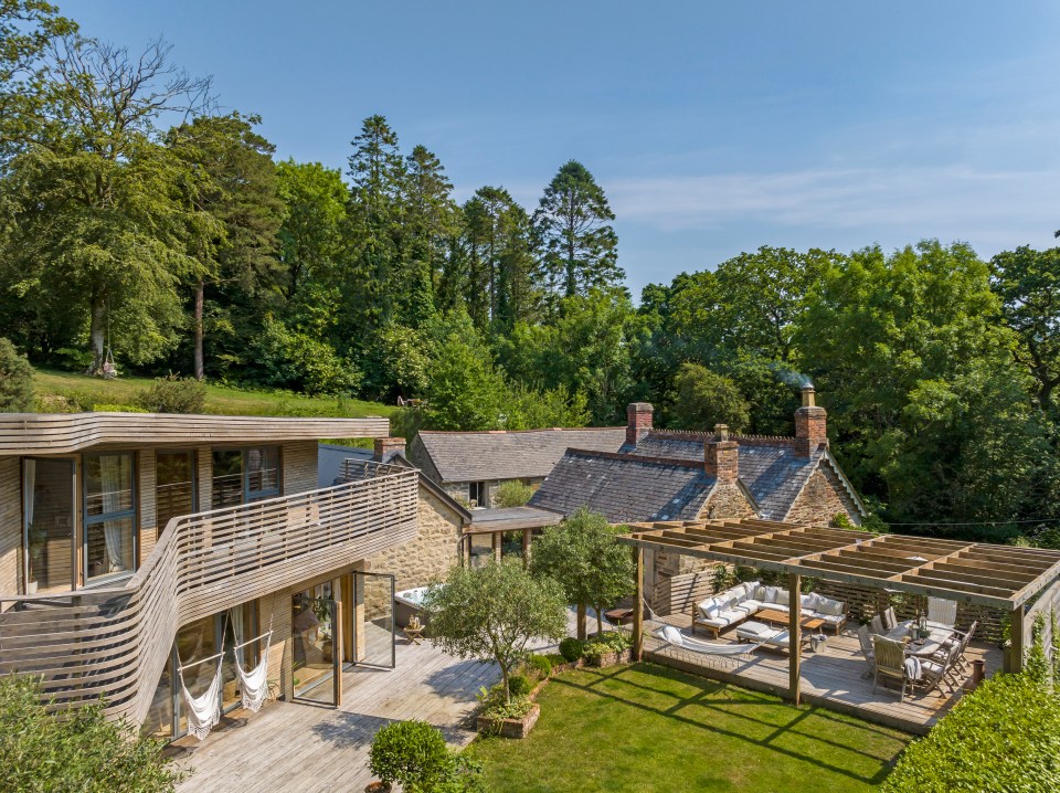 The house boasts a beautiful outdoor space