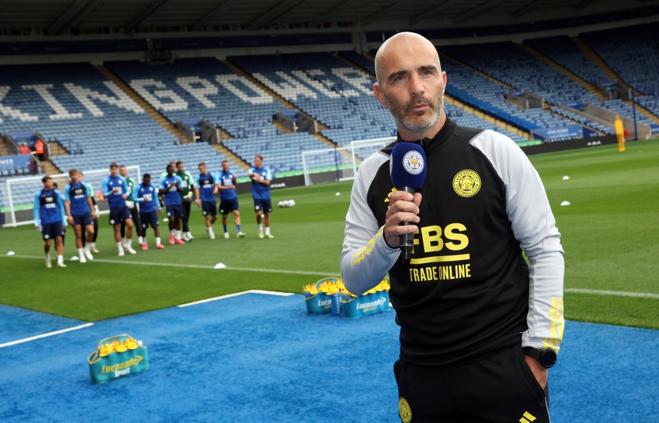 Maresca addresses fans during the club's open training session