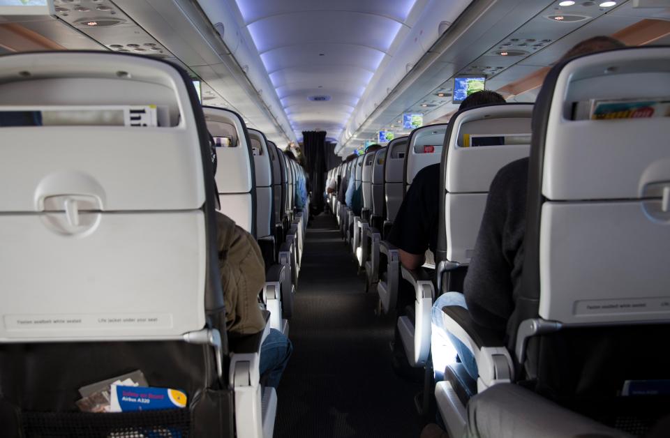 The former flight attendant doesn't book the aisle seat, so she can protect her elbows from the trolley cart