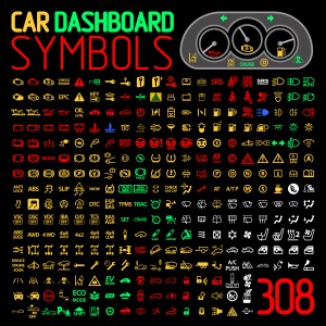 There are hundreds of possible symbols that can appear on a dashboard