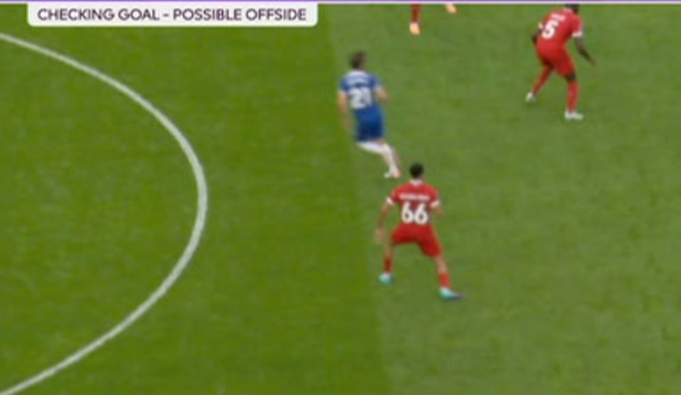 The full-back was denied the winner after VAR discovered he was offside