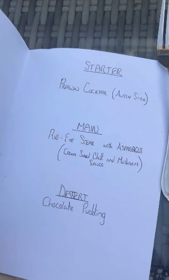 They created their own menu