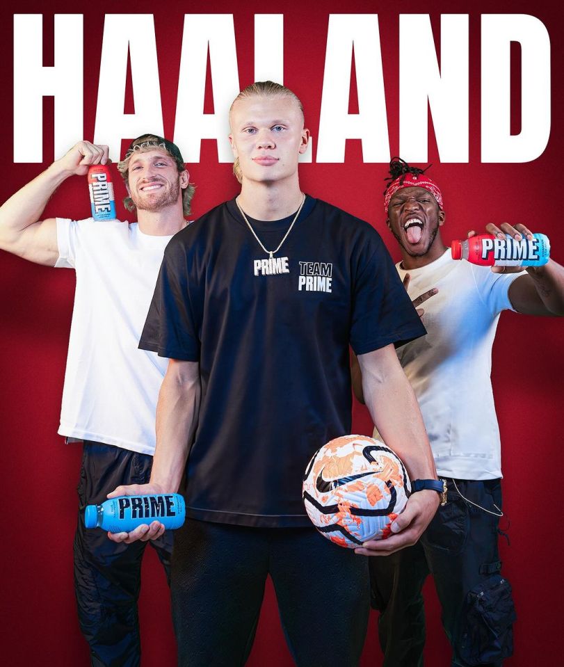 Erling Haaland is the first footballer to collaborate with Prime