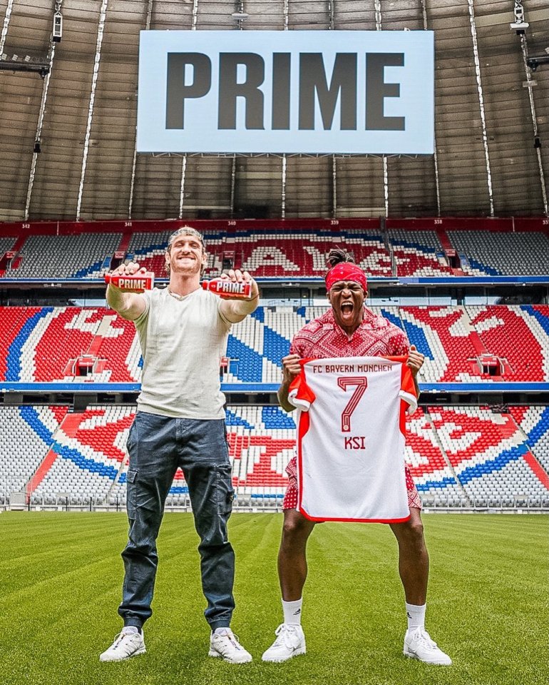 Bayern Munich are the latest football club to collaborate with Paul and KSI's Prime