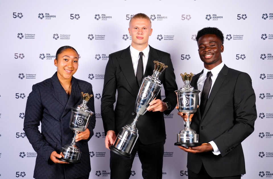 Rachel Daly, Lauren James and Bukayo Saka were the night's other big winners