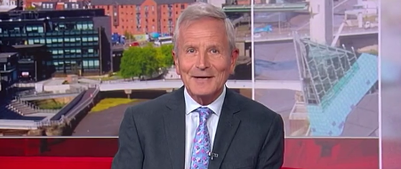 BBC presenter Peter Levy was left in hysterics during his latest report