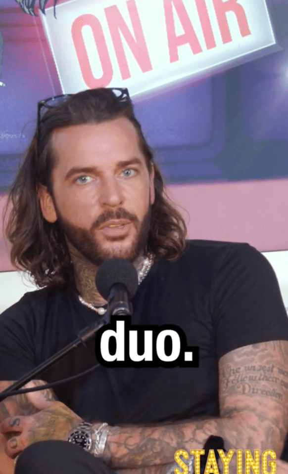 Sam's co-host Pete Wicks joined in with the banter