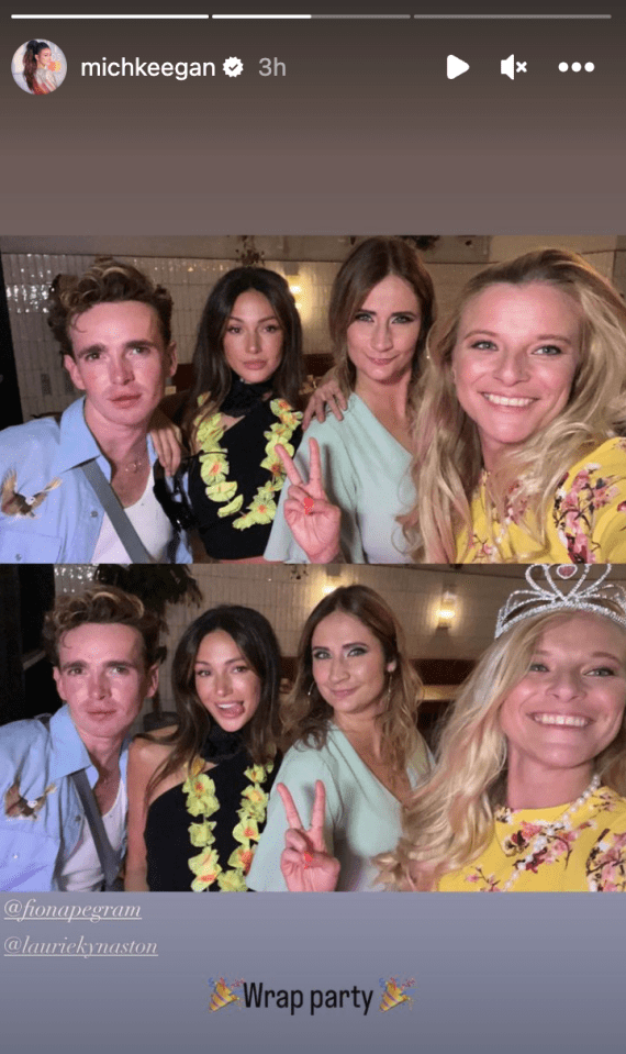 Michelle was at the ‘wrap party’ for her latest Netflix project