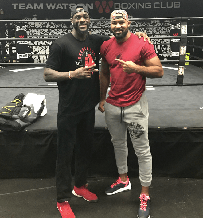 Deontay Wilder with former opponent Gerald Washington