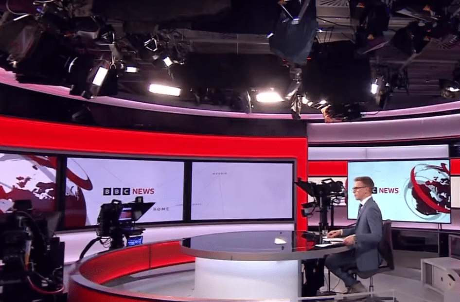 Gareth was presenting on the BBC News channel