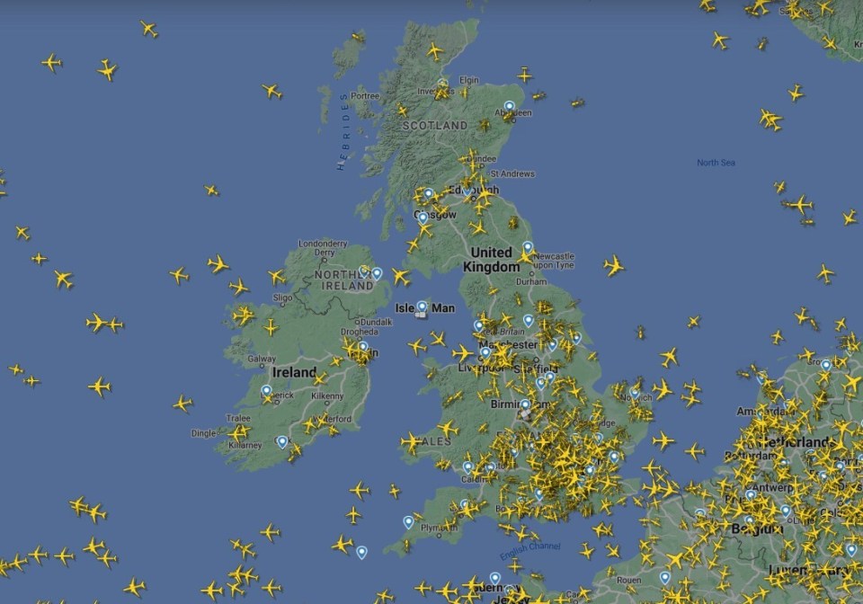 Hundreds of flights across the UK were cancelled or delayed