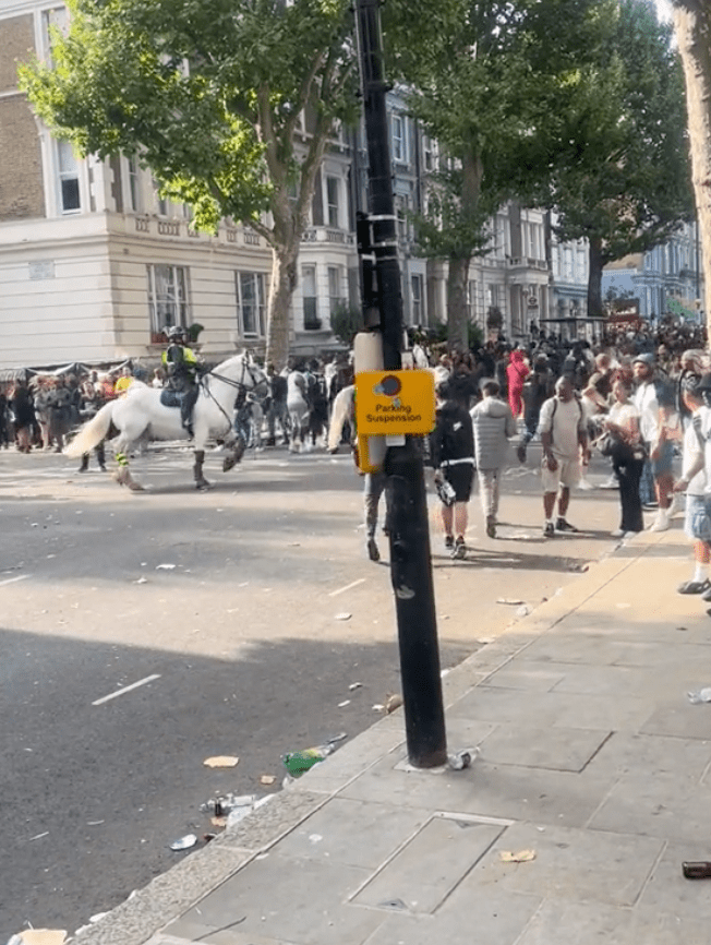 Police chased the group of thugs