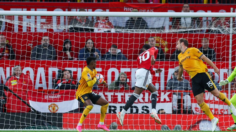 Marcus Rashford had a first half penalty appeal waved away