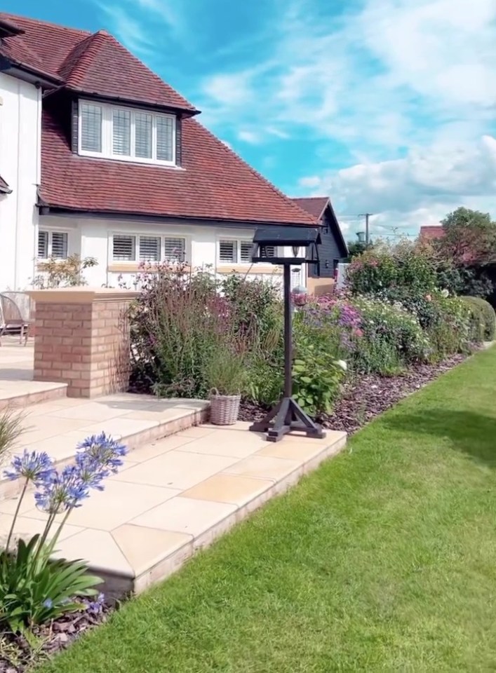 And the front of her house which is her 'happy place'