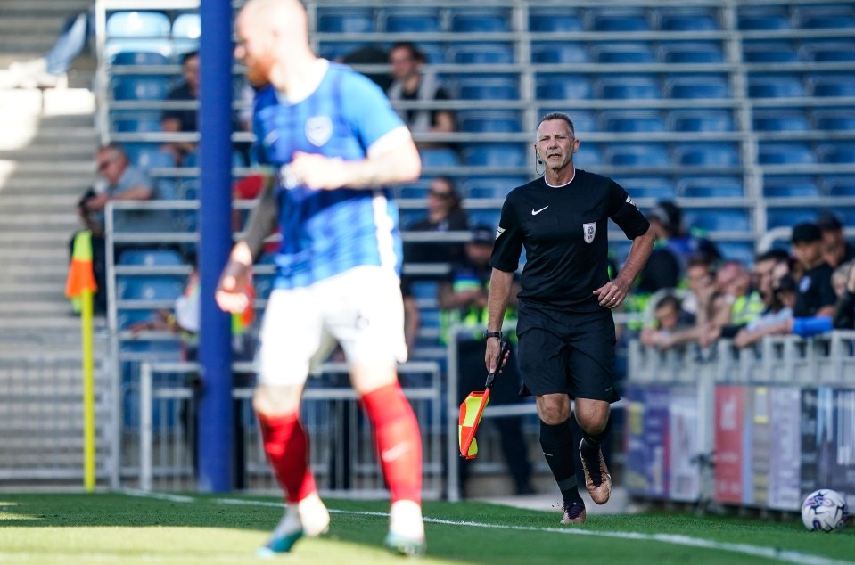 Pompey fan Browning borrowed kit and gold kits