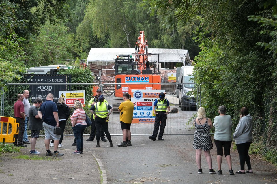 Locals said they want the pub rebuilt 'by hook or by crook'