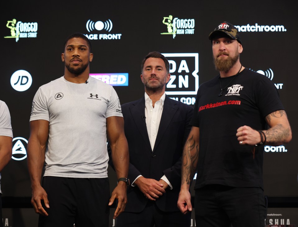 Anthony Joshua and Robert Helenius ahead of their fight