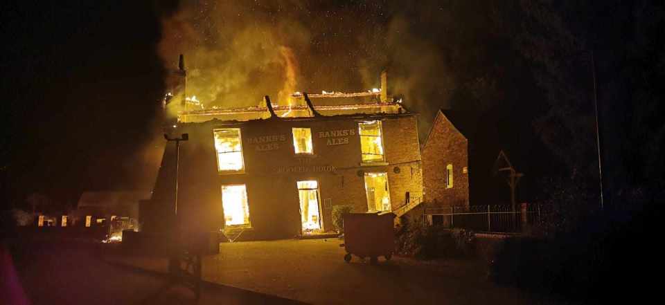 The pub was gutted in a fire two weeks ago