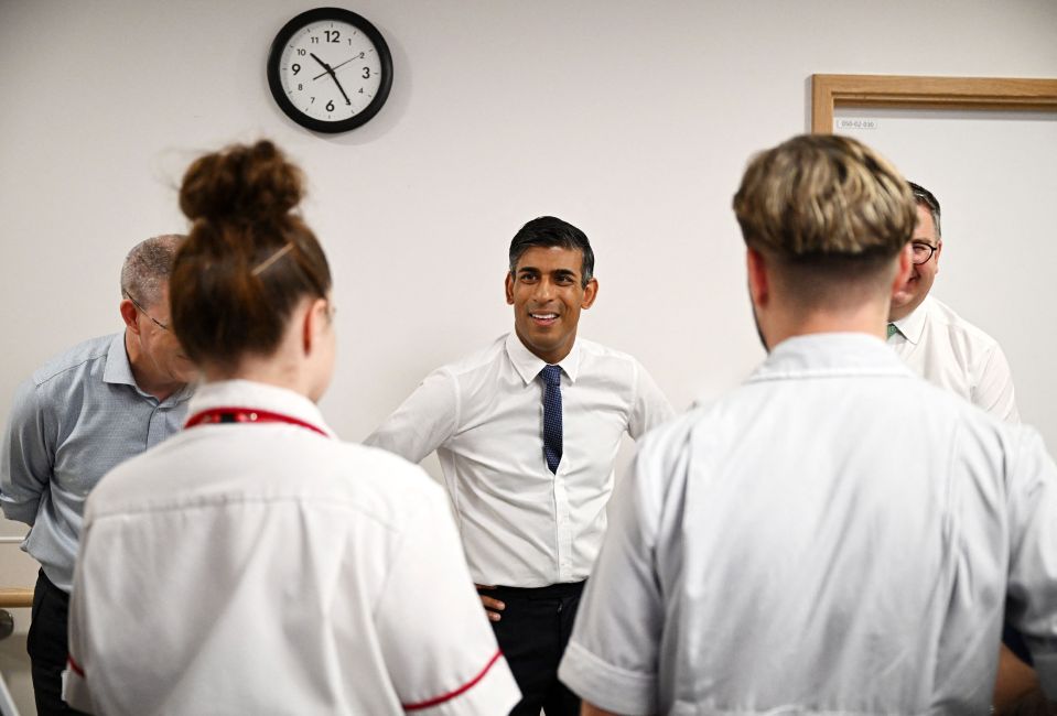 Rishi Sunak said there's 'light at the end of the tunnel' for the economy during a visit to a hospital in Buckinghamshire today