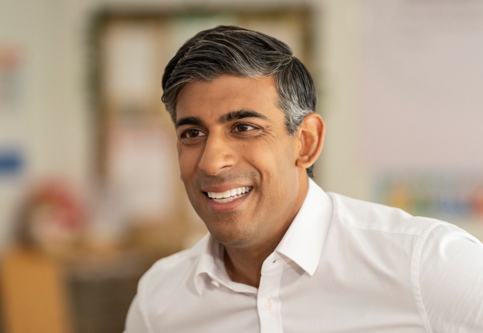 British Prime Minister Rishi Sunak visits the Busy Bees nursery in Harrogate, North Yorkshire, Britain August 21, 2023. Danny Lawson/Pool via REUTERS