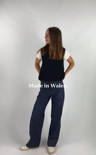 A tiny Welsh town, that used to make 35,000 pairs of jeans a week, has resumed production