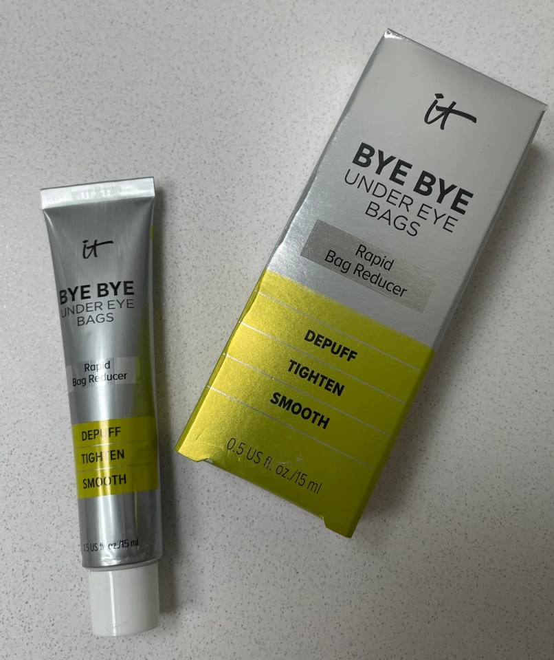 The Bye Bye Under Eye Bags cream claims to depuff, tighten and smooth the skin beneath your eyes