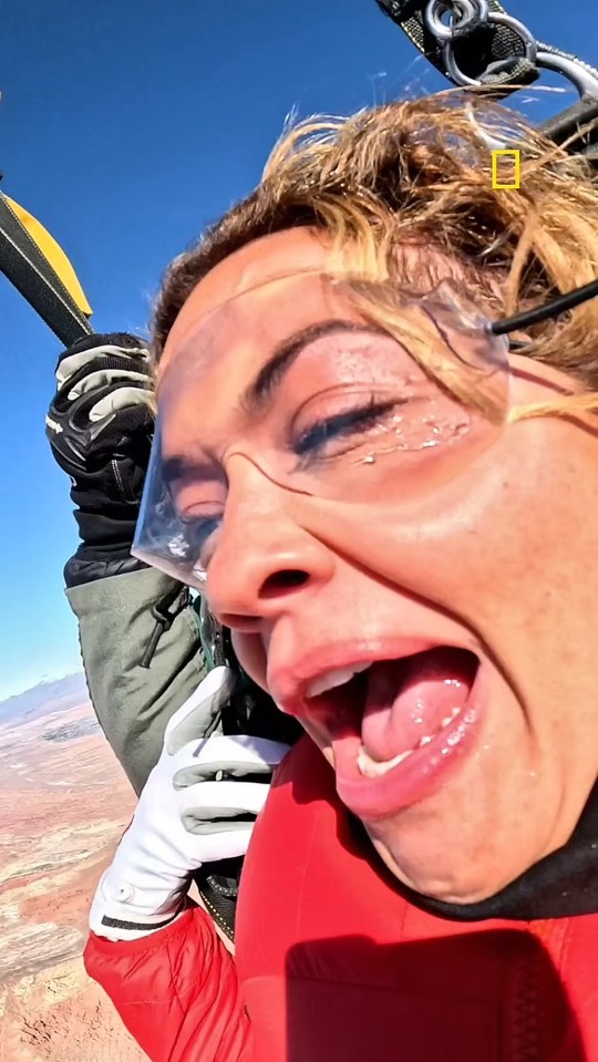 Rita made the leap for Bear's show Running Wild: The Challenge