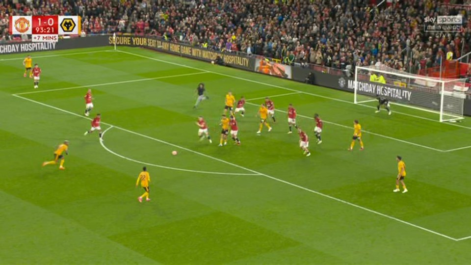 A fan stormed the Old Trafford pitch