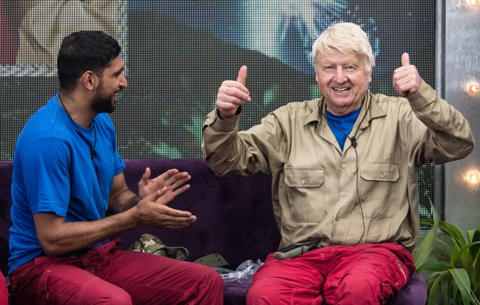 Editorial Use Only - No Merchandising Mandatory Credit: Photo by James Gourley/ITV/REX/Shutterstock (9240911cd) Live Bushtucker Trial: Amir Khan and Stanley Johnson 'I'm a Celebrity... Get Me Out of Here!' TV Show, Series 17, Australia - 26 Nov 2017