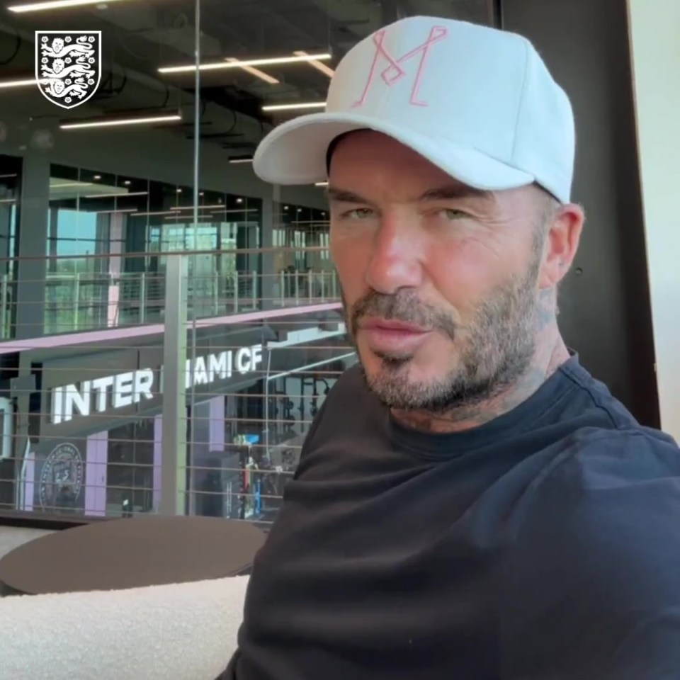 David Beckham has sent a good luck message to the Lionesses