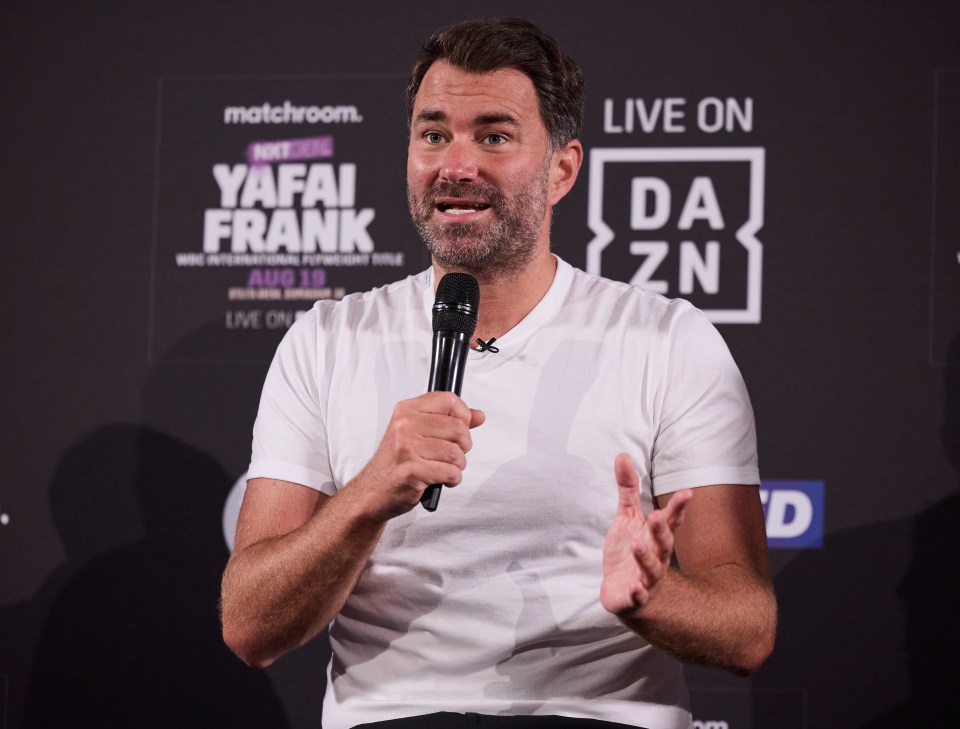 AJ promoter Eddie Hearn expects them to be finalised in 'two or three weeks'