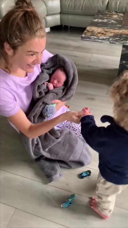 Danny captured the moment Albert met his new little sister