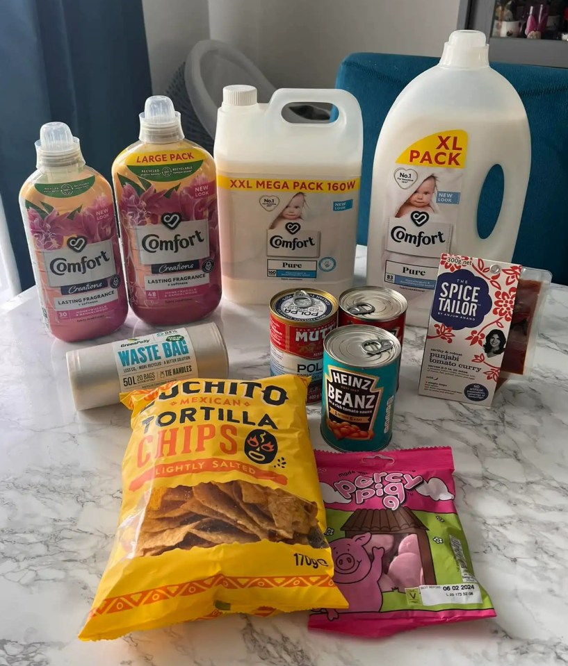 Stephanie Csasznik Colenso showed off the mega food and laundry haul she got for free