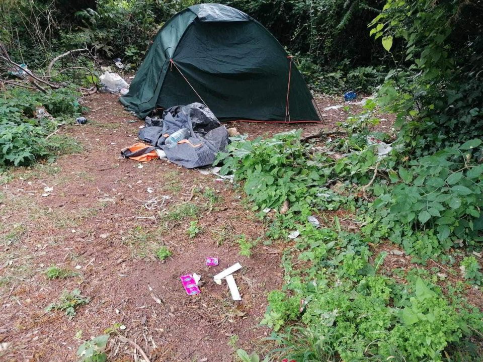 Residents claimed their beautiful landscape is blighted by burnt tents and daily life hindered by fear