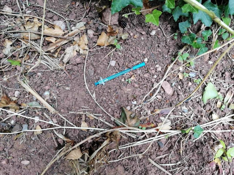 Locals say they don't feel safe walking around when there are hypodermic needles on the ground