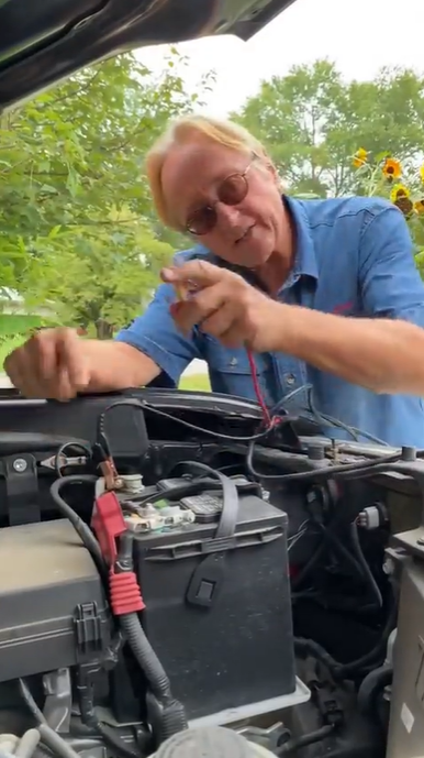 He described to his audience of over 70k followers how to check their alternator