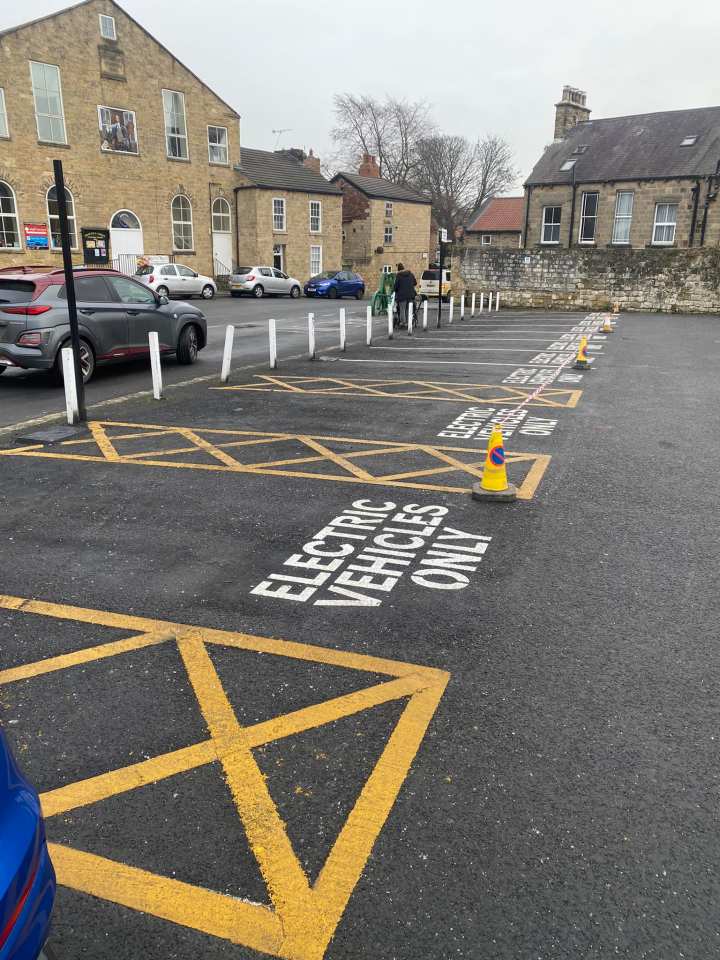 Ten electric vehicle charging bays were installed in Chapel Street Car Park, Knaresborough