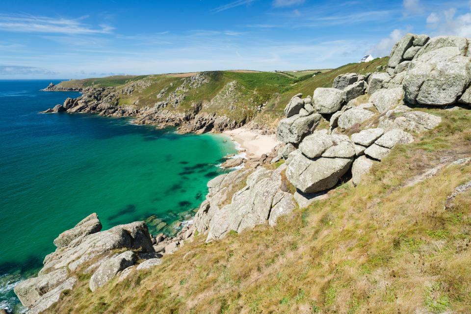 The stretch of coast has lots of sandy beaches and coves