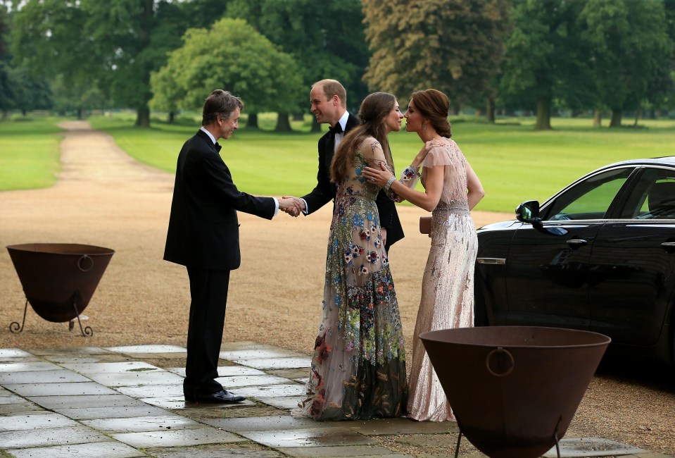 Rose and David greet Kate and William for a charity event