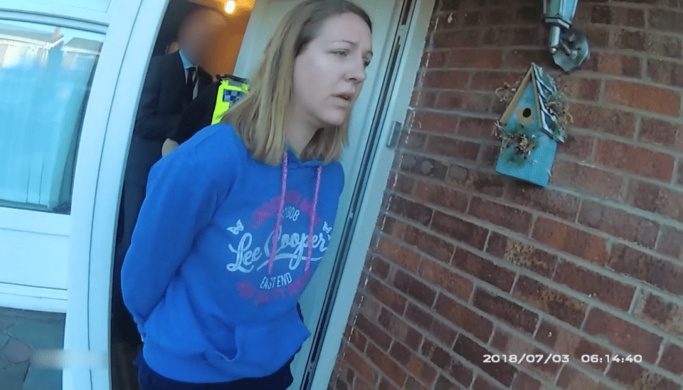 Lucy Letby is taken away in handcuffs after murdering babies