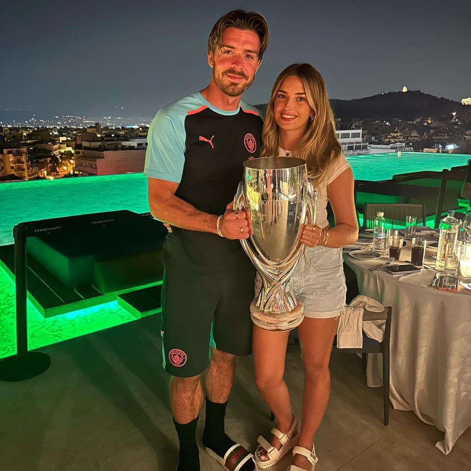 Sasha Attwood shared this sweet picture of herself and partner Jack Grealish with the Super Cup