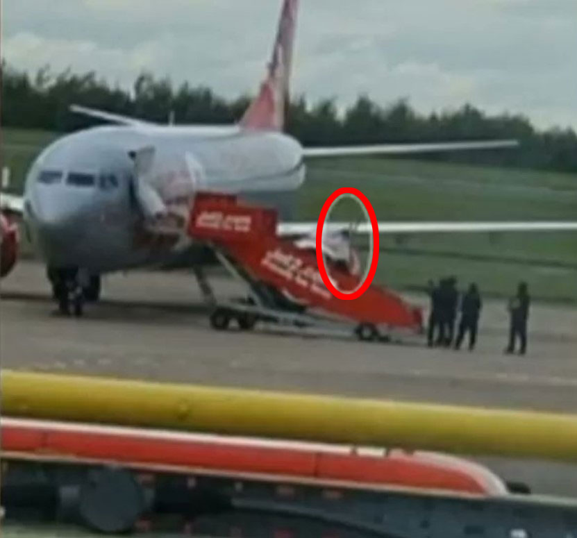 The Jet2 plane was headed to Turkey before armed police surrounded it