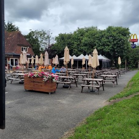 Bosses at The Whiffler in City View Road, Norwich, have blocked off the parking area and placed dozens of wooden benches across the tarmac