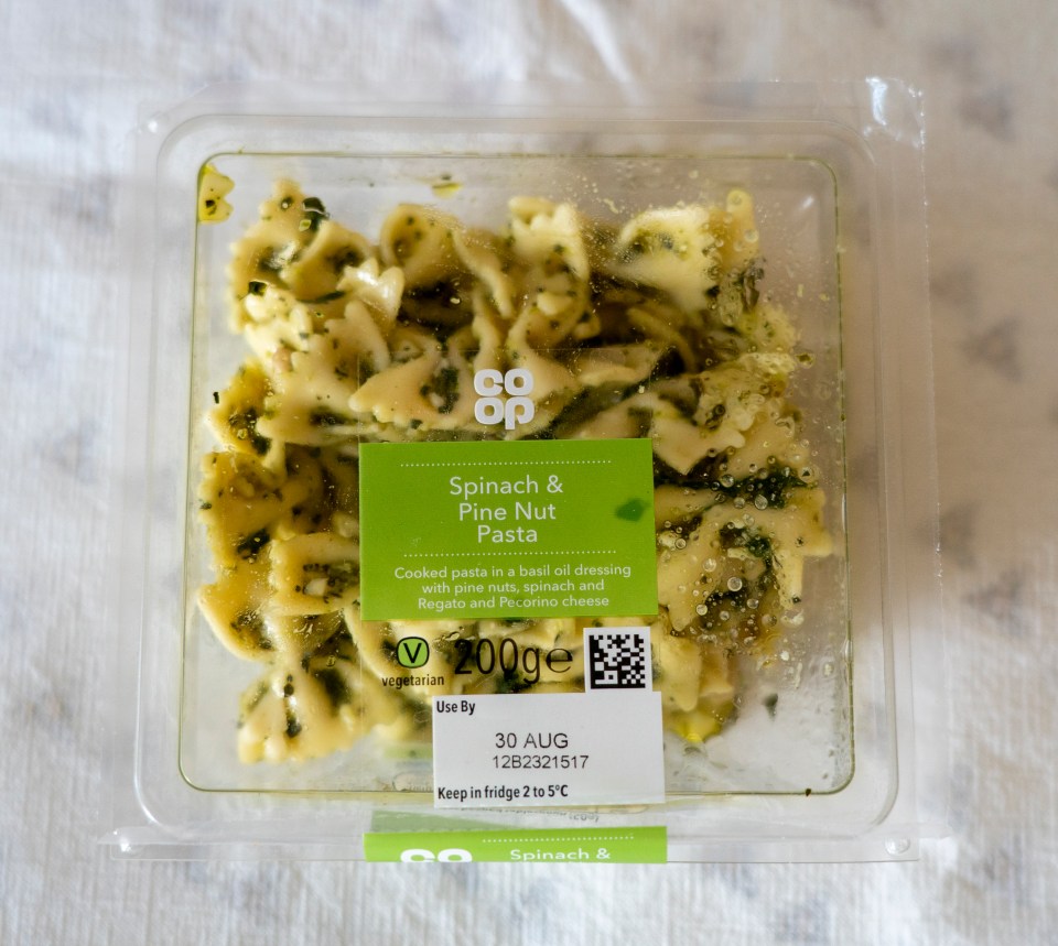 Spinach & Pine Nut Pasta 200g, Co-op, £2.50