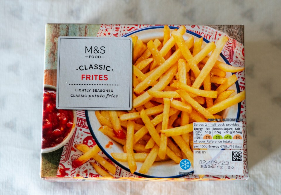 M&S, £2.75. Per serving (half pack) – 181 kcal (9%), 5.1g fat (7%)