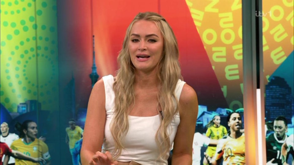 Laura Woods was presenting ITV’s coverage of the Women’s World Cup