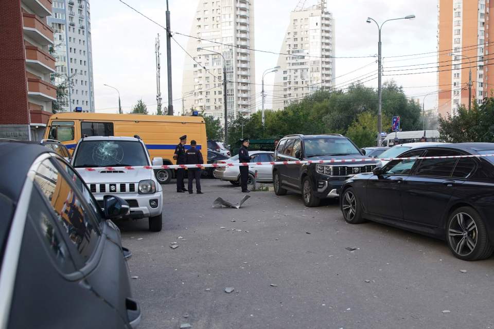 The remnants of one of the UAV's that was downed in Krasnogorsk